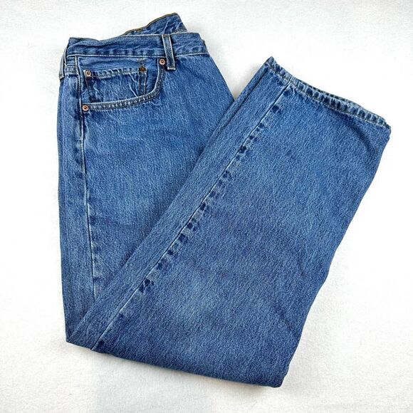 Levi’s 501xx Button Fly Blue Denim Y2K Jeans Men’s 36 x 30 Read - Picture 1 of 12